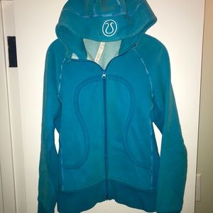 Turquoise Lululemon Scuba Zip Up Hoodie